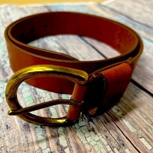 Chaps Belt Ralph Lauren Brown Leather Men's Unisex Size Size M.